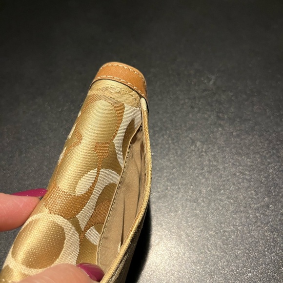 Coach Wallet Brown Signature C Small Compact Y2K - Picture 9 of 9